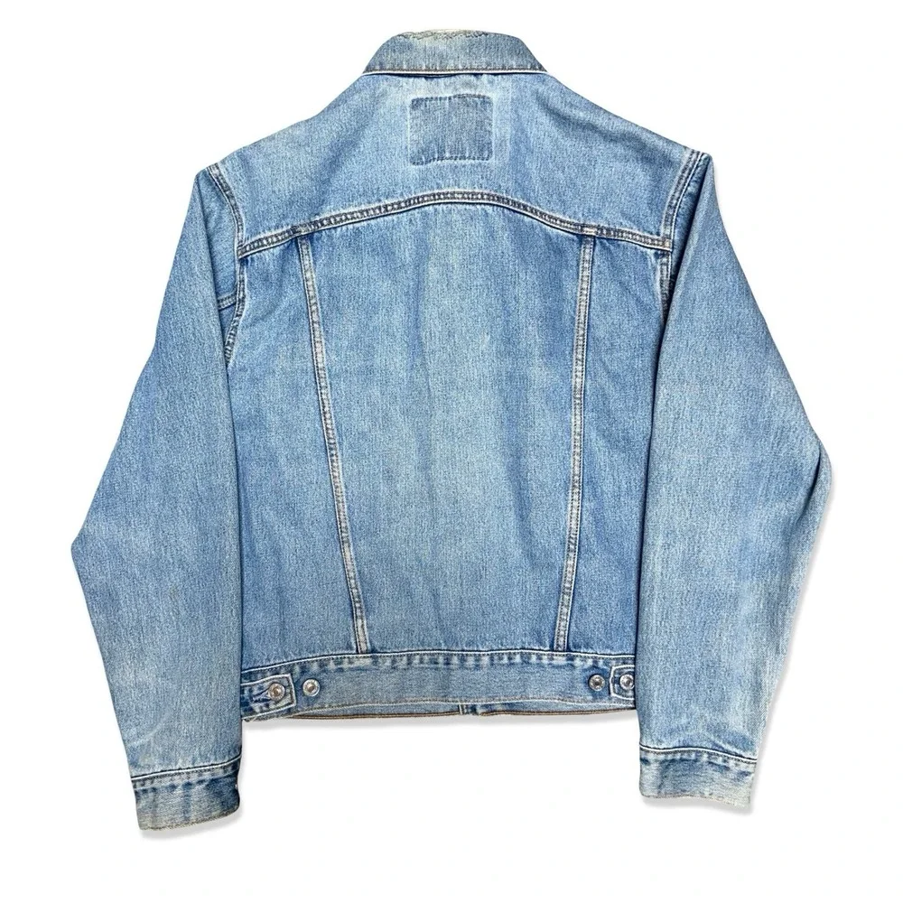 Vintage Levi's 70507-0389 Standard Trucker Denim Jacket Size S Blue Distressed